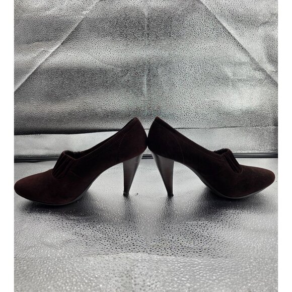 Coach Chocolate Brown Suede High‎ Heel Pumps Size 7 - Picture 6 of 9